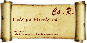 Csépe Richárd névjegykártya